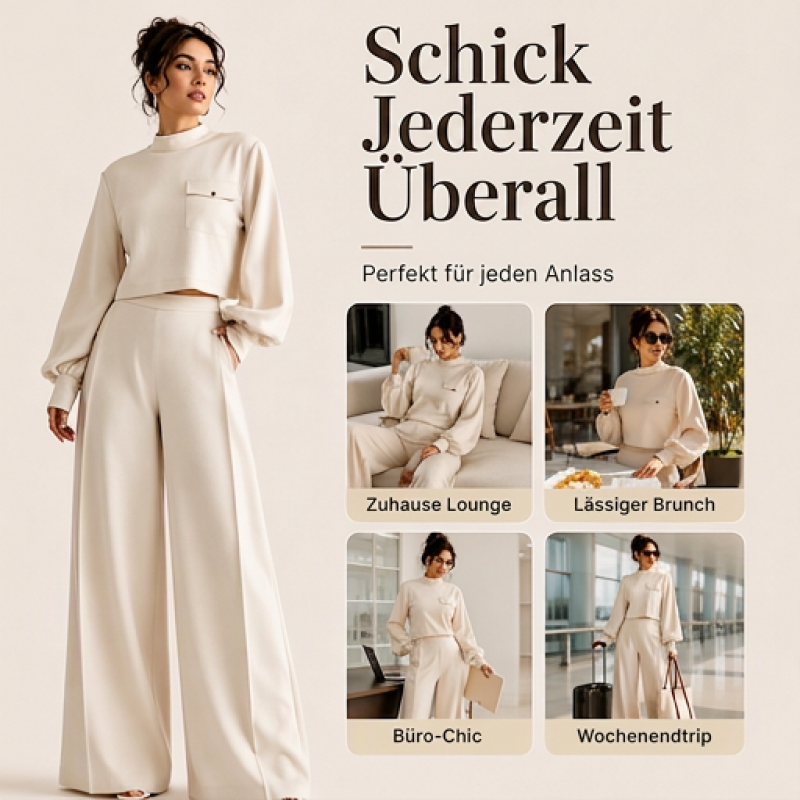 🌸Bequemes 2-teiliges Outfit – Kurzes Oberteil & weite Hose – Einfach anziehen & gut aussehen – Perfekt für sonnige Tage – Jetzt 50% Rabatt! versandfrei
