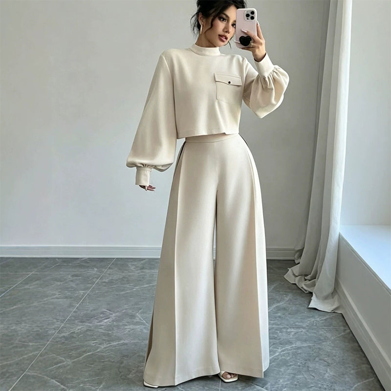 🌸Bequemes 2-teiliges Outfit – Kurzes Oberteil & weite Hose – Einfach anziehen & gut aussehen – Perfekt für sonnige Tage – Jetzt 50% Rabatt! versandfrei