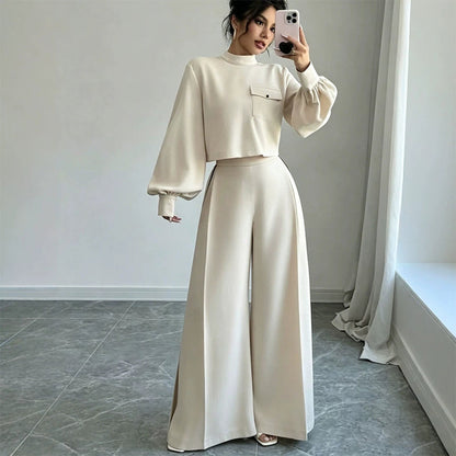 🌸Bequemes 2-teiliges Outfit – Kurzes Oberteil & weite Hose – Einfach anziehen & gut aussehen – Perfekt für sonnige Tage – Jetzt 50% Rabatt! versandfrei