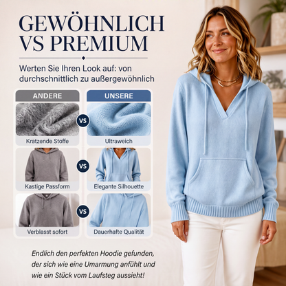 🧥 Legerer einfarbiger Kapuzenpullover mit V-Ausschnitt für Damen – Bequem, vielseitig & perfekt für jeden Tag | Ideal für Alltag, Freizeit & gemütliche Stunden – Jetzt -50%!