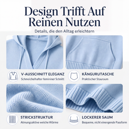 🧥 Legerer einfarbiger Kapuzenpullover mit V-Ausschnitt für Damen – Bequem, vielseitig & perfekt für jeden Tag | Ideal für Alltag, Freizeit & gemütliche Stunden – Jetzt -50%!