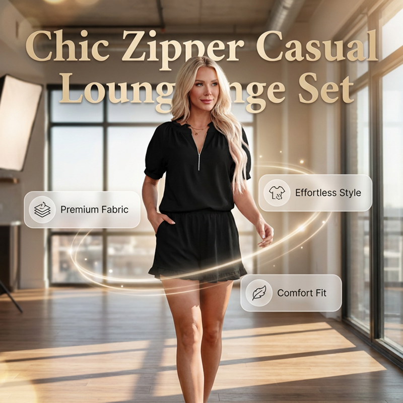 🌸 Zweiteiliges Freizeit-Lounge-Set für Damen mit Rüschen – Weicher Stoff, femininer Look & perfekt für entspannte Tage | Ideal für Zuhause, Freizeit & gemütliche Stunden – Jetzt -50%!