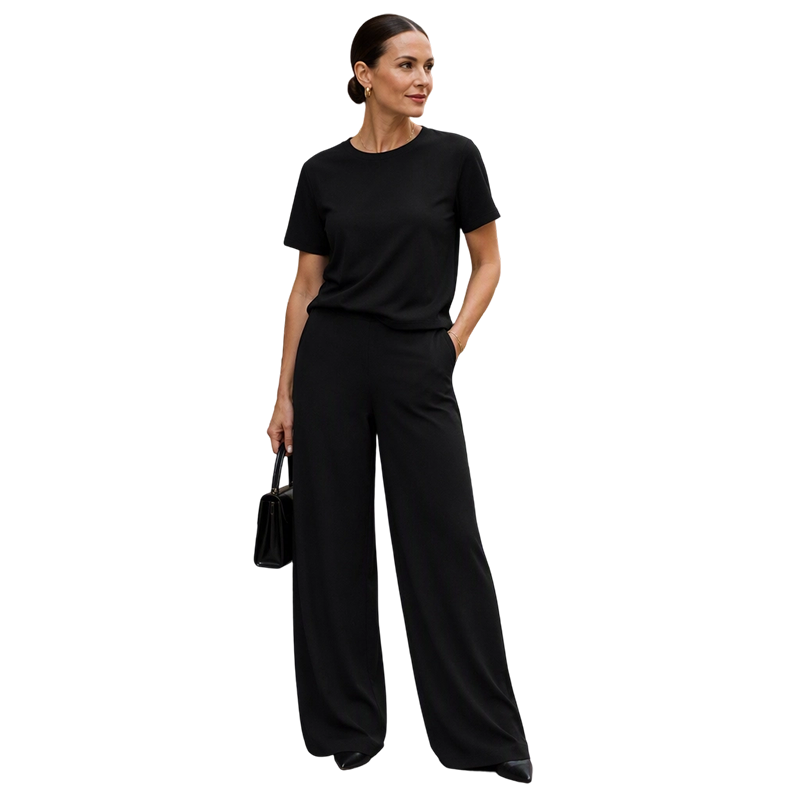 📦 Täglich 500+ Pakete versendet – der Wahnsinn! 2-teiliges Set aus Damen-Oberteil und Hose mit weitem Bein