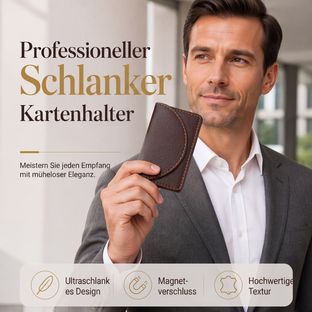 👜 Minimalistisches Visitenkartenhalter – Zeitloses Design, langlebiges Material & immer griffbereit – Ein Must-have für Berufstätige – Jetzt 50% Rabatt!