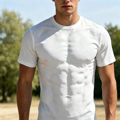 Sommer-T-Shirt mit auffälligem Druck