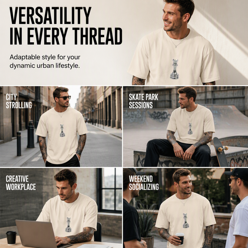 👕 Herren Schachmotiv-Crewneck-T-Shirt – Modisches Grafik-Design, weiche Baumwolle & bequemer Schnitt | Perfekt für Alltag, Freizeit & urbane Styles – Jetzt -50%!