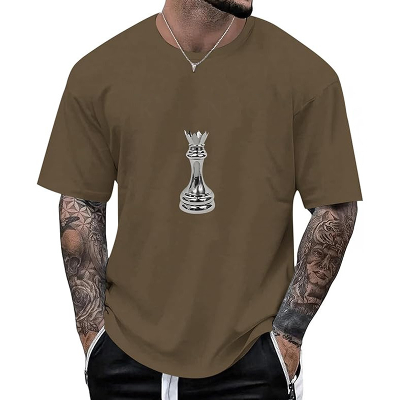 👕 Herren Schachmotiv-Crewneck-T-Shirt – Modisches Grafik-Design, weiche Baumwolle & bequemer Schnitt | Perfekt für Alltag, Freizeit & urbane Styles – Jetzt -50%!