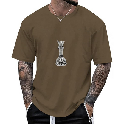 👕 Herren Schachmotiv-Crewneck-T-Shirt – Modisches Grafik-Design, weiche Baumwolle & bequemer Schnitt | Perfekt für Alltag, Freizeit & urbane Styles – Jetzt -50%!