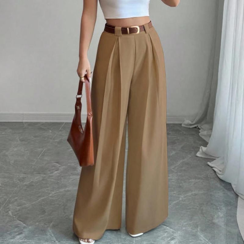 📢📢50%Rabatt!!!🎉✨Elegante hochtaillierte Weite-Hosen für Damen