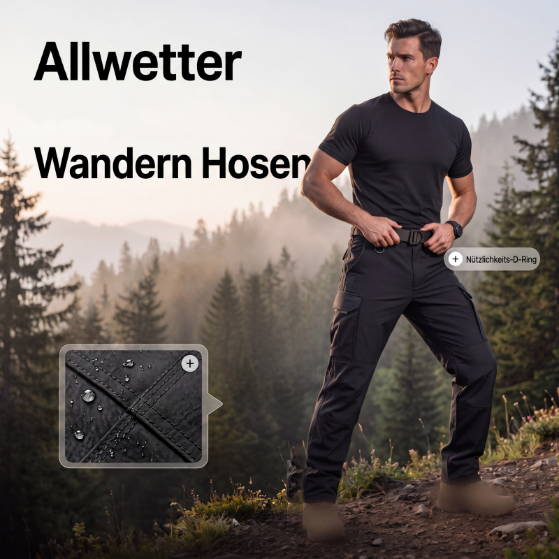 📢📢50%Rabatt!!!🎉✨Warme Herren-Wanderhose mit mehreren Taschen für den Outdoor-Einsatz