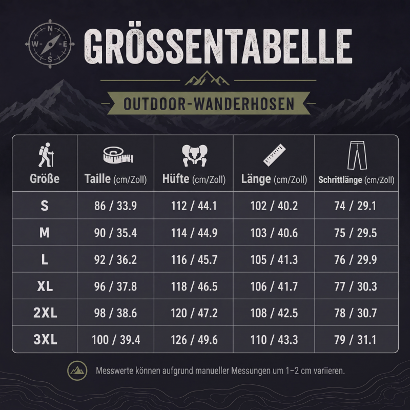 📢📢50%Rabatt!!!🎉✨Warme Herren-Wanderhose mit mehreren Taschen für den Outdoor-Einsatz