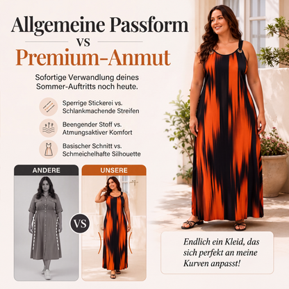 📢📢50%Rabatt!!!🎉✨Ärmelloses gestreiftes Kleid für Damen in Übergröße