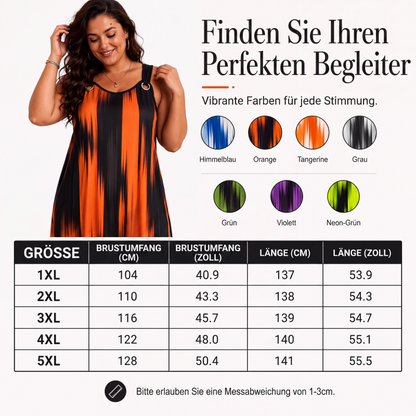 📢📢50%Rabatt!!!🎉✨Ärmelloses gestreiftes Kleid für Damen in Übergröße