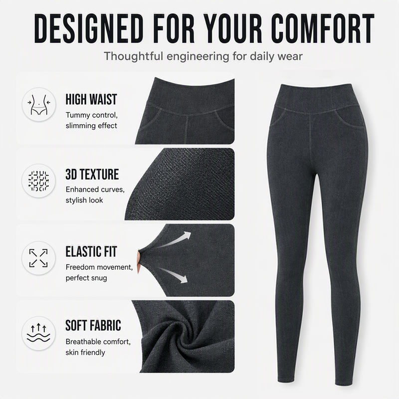 🍑 Butt-Lifting-Leggings mit hohem Bund – Stützender Schnitt, weicher Stoff & optimale Bewegungsfreiheit – Ideal für Yoga, Fitness & Freizeit