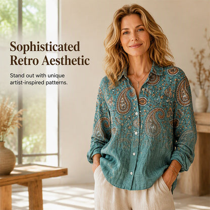 Women's Vintage Printed Casual Shirt
