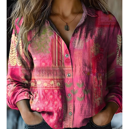 Women's Vintage Printed Casual Shirt