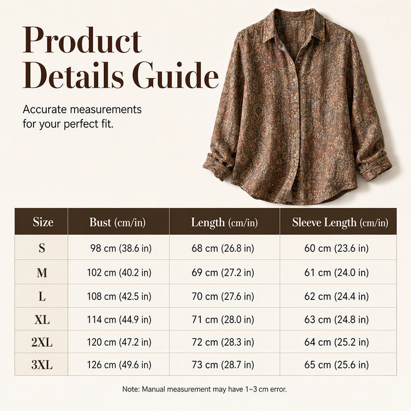 Women's Vintage Printed Casual Shirt