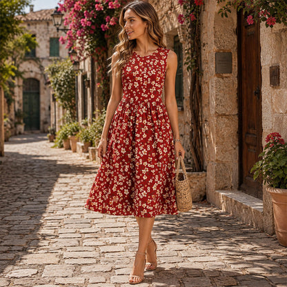 👗 Women's Elegant Sleeveless Maxi Dress – Eleganter Look, fließender Stoff & feminine Silhouette | Perfekt für warme Tage, Dates & besondere Anlässe – Jetzt -50%!