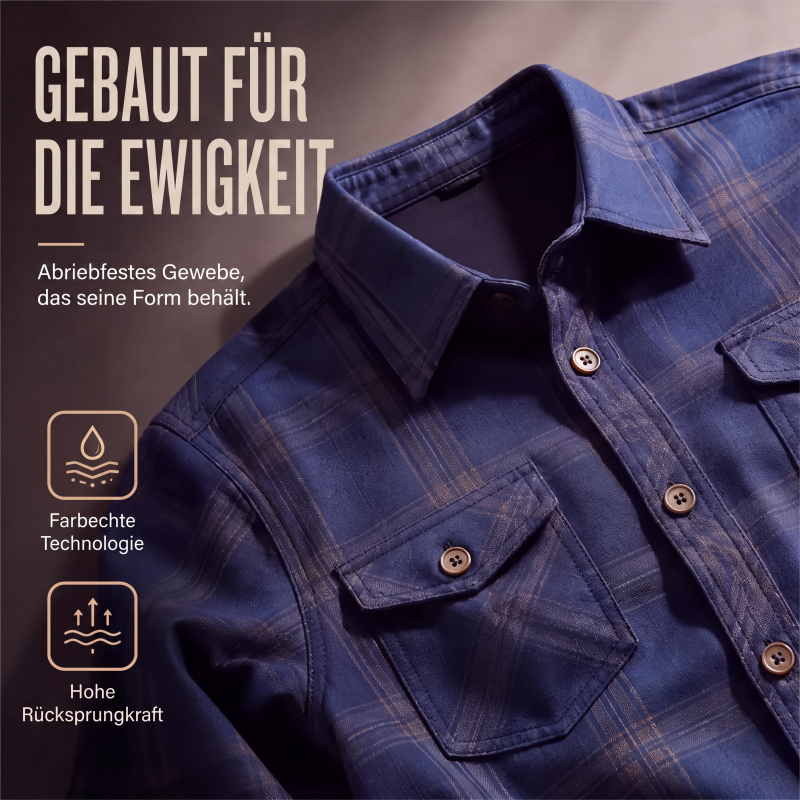 Herren Freizeit-Karrierehemd mit langen Ärmeln