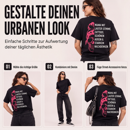👕 Damen T-Shirt mit Totenkopf-Grafikdruck – Mutiger Look, weicher Baumwollstoff & lässiger Schnitt | Perfekt für Alltag, Freizeit & urbane Styles – Jetzt -50%!
