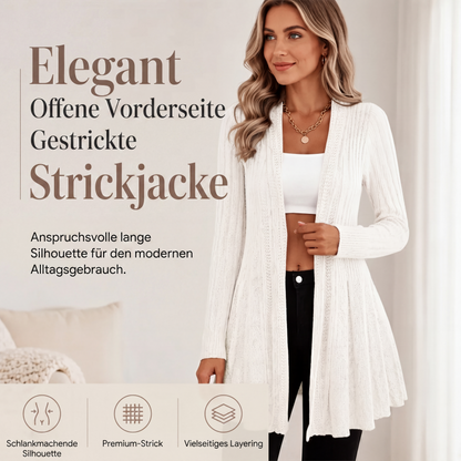 🧥 Elegante offene Strickjacke für Damen – Weicher Materialmix, vielseitig kombinierbar & zeitlos elegant | Perfekt für Alltag, Büro & besondere Anlässe – Jetzt -50%!
