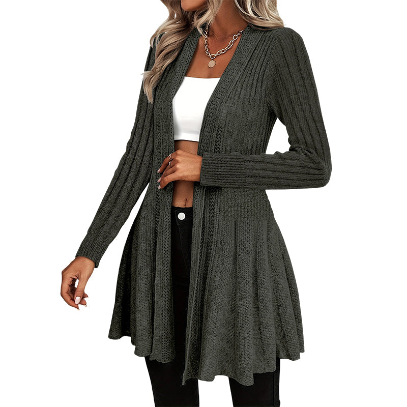 🧥 Elegante offene Strickjacke für Damen – Weicher Materialmix, vielseitig kombinierbar & zeitlos elegant | Perfekt für Alltag, Büro & besondere Anlässe – Jetzt -50%!