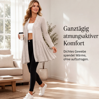 🧥 Elegante offene Strickjacke für Damen – Weicher Materialmix, vielseitig kombinierbar & zeitlos elegant | Perfekt für Alltag, Büro & besondere Anlässe – Jetzt -50%!