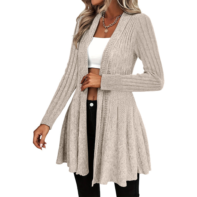 🧥 Elegante offene Strickjacke für Damen – Weicher Materialmix, vielseitig kombinierbar & zeitlos elegant | Perfekt für Alltag, Büro & besondere Anlässe – Jetzt -50%!