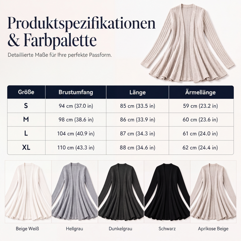 🧥 Elegante offene Strickjacke für Damen – Weicher Materialmix, vielseitig kombinierbar & zeitlos elegant | Perfekt für Alltag, Büro & besondere Anlässe – Jetzt -50%!