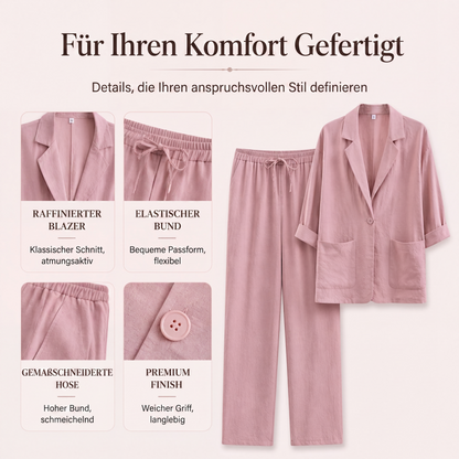 🧥 Blazer & Hose im Set – Leichter Stoff, lockerer Schnitt & vielseitig kombinierbar – Ideal für warme Tage & stylische Auftritte versandfrei