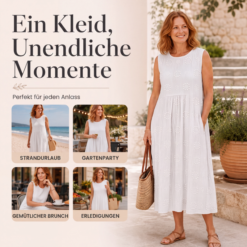 📢📢50%Rabatt!!!🎉✨Ärmelloses Leinenkleid für Damen