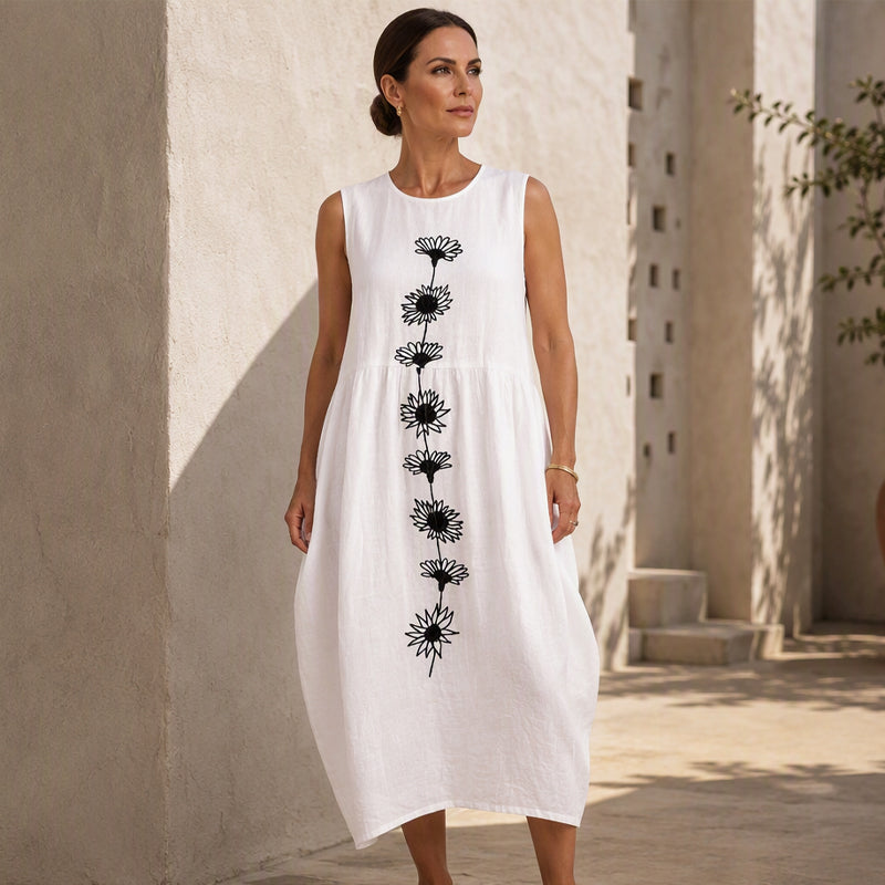 📢📢50%Rabatt!!!🎉✨Ärmelloses Leinenkleid für Damen