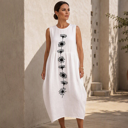 📢📢50%Rabatt!!!🎉✨Ärmelloses Leinenkleid für Damen