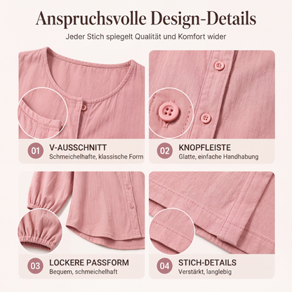 📢📢50%Rabatt!!!🎉✨Lockere Damen-Hemdjacke in Unifarbe mit Knopfleiste