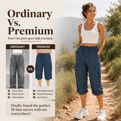 👖 Leichte Cargo-Caprihose für Damen – Schnelltrocknend, atmungsaktiv & mit praktischen Taschen | Perfekt für Outdoor, Reisen & warme Tage – Jetzt -50%!