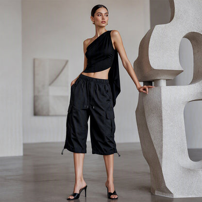 👖 Leichte Cargo-Caprihose für Damen – Schnelltrocknend, atmungsaktiv & mit praktischen Taschen | Perfekt für Outdoor, Reisen & warme Tage – Jetzt -50%!