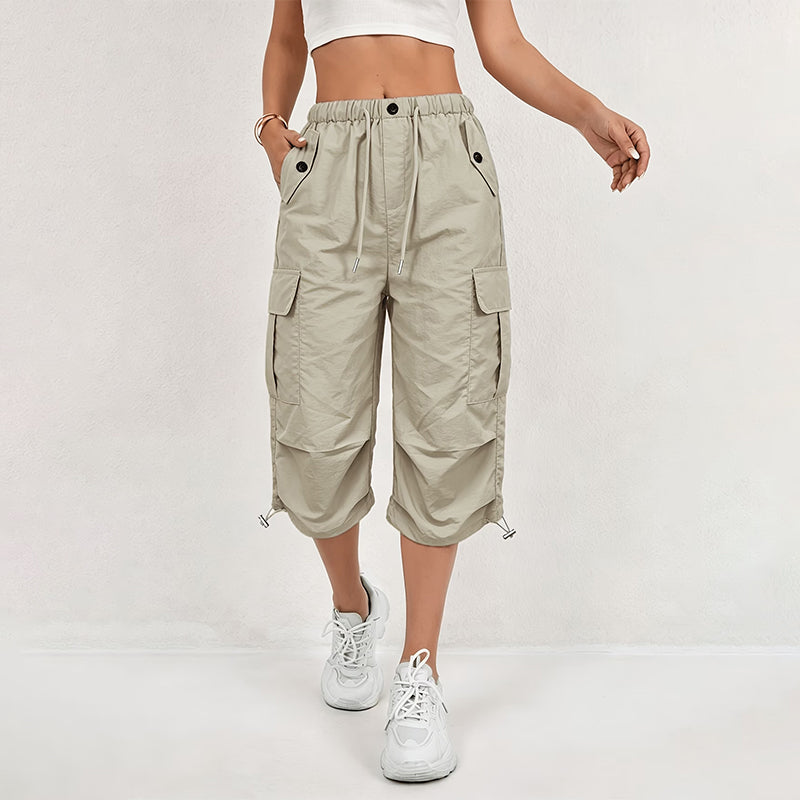 👖 Leichte Cargo-Caprihose für Damen – Schnelltrocknend, atmungsaktiv & mit praktischen Taschen | Perfekt für Outdoor, Reisen & warme Tage – Jetzt -50%!