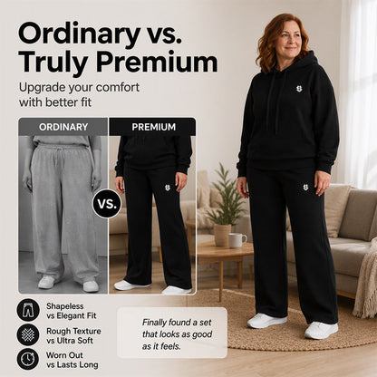 Damen-Set aus Kapuzenpullover & weiter Hose – Lässiger Look, weicher Stoff & perfekt für entspannte Tage | Ideal für Alltag, Freizeit & gemütliche Stunden – Jetzt -50%!