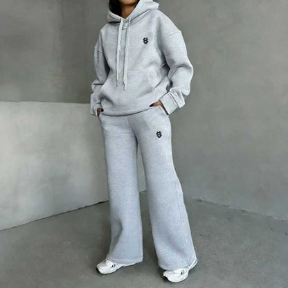 Damen-Set aus Kapuzenpullover & weiter Hose – Lässiger Look, weicher Stoff & perfekt für entspannte Tage | Ideal für Alltag, Freizeit & gemütliche Stunden – Jetzt -50%!