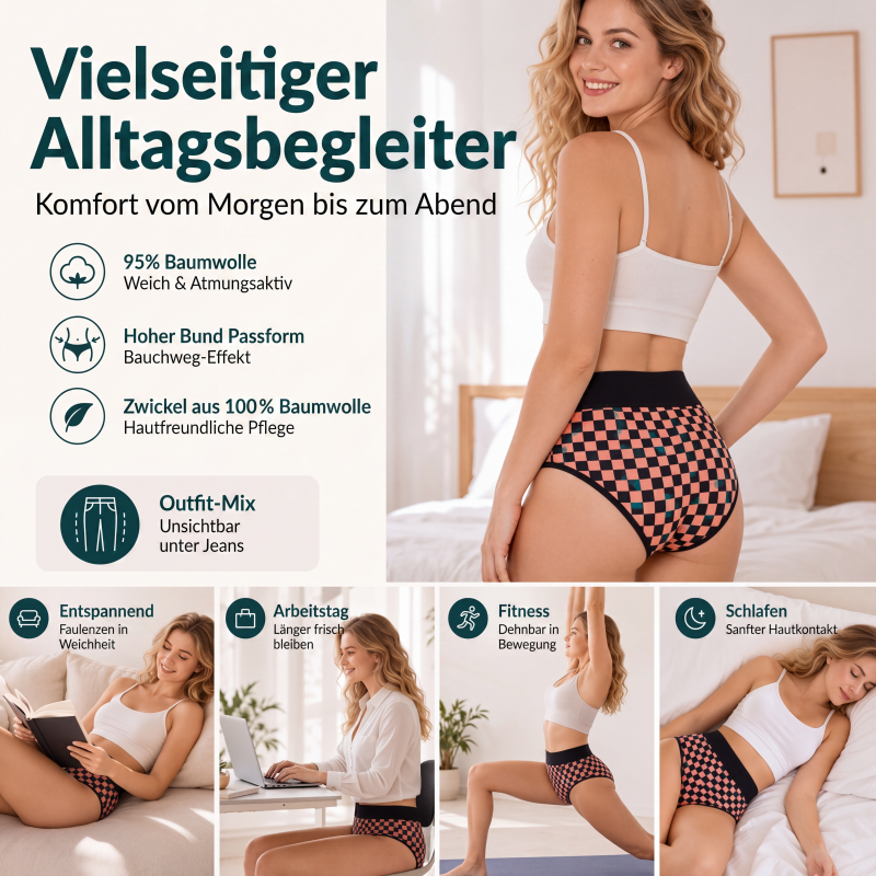 🌪️ Dieser Artikel fliegt raus – der Bestand schmilzt minütlich! Weiche, hoch taillierte dehnbare Damenunterhosen