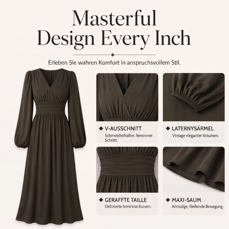 🌸 Maxikleid mit V-Ausschnitt & Schlitz – Leichter Stoff, fließender Fall & vielseitig kombinierbar – Ideal für warme Tage & festliche Anlässe versandfrei