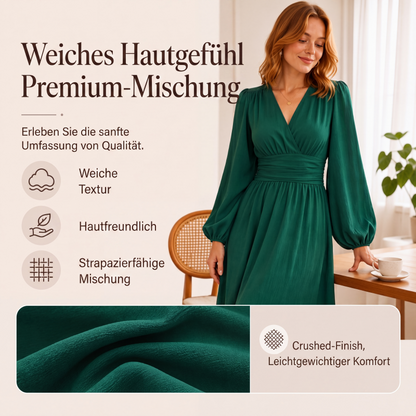 🌸 Maxikleid mit V-Ausschnitt & Schlitz – Leichter Stoff, fließender Fall & vielseitig kombinierbar – Ideal für warme Tage & festliche Anlässe versandfrei