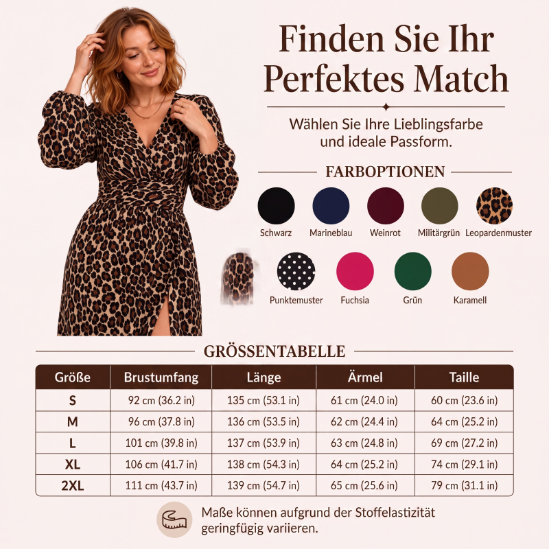 🌸 Maxikleid mit V-Ausschnitt & Schlitz – Leichter Stoff, fließender Fall & vielseitig kombinierbar – Ideal für warme Tage & festliche Anlässe versandfrei