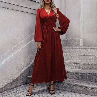 🌸 Maxikleid mit V-Ausschnitt & Schlitz – Leichter Stoff, fließender Fall & vielseitig kombinierbar – Ideal für warme Tage & festliche Anlässe versandfrei