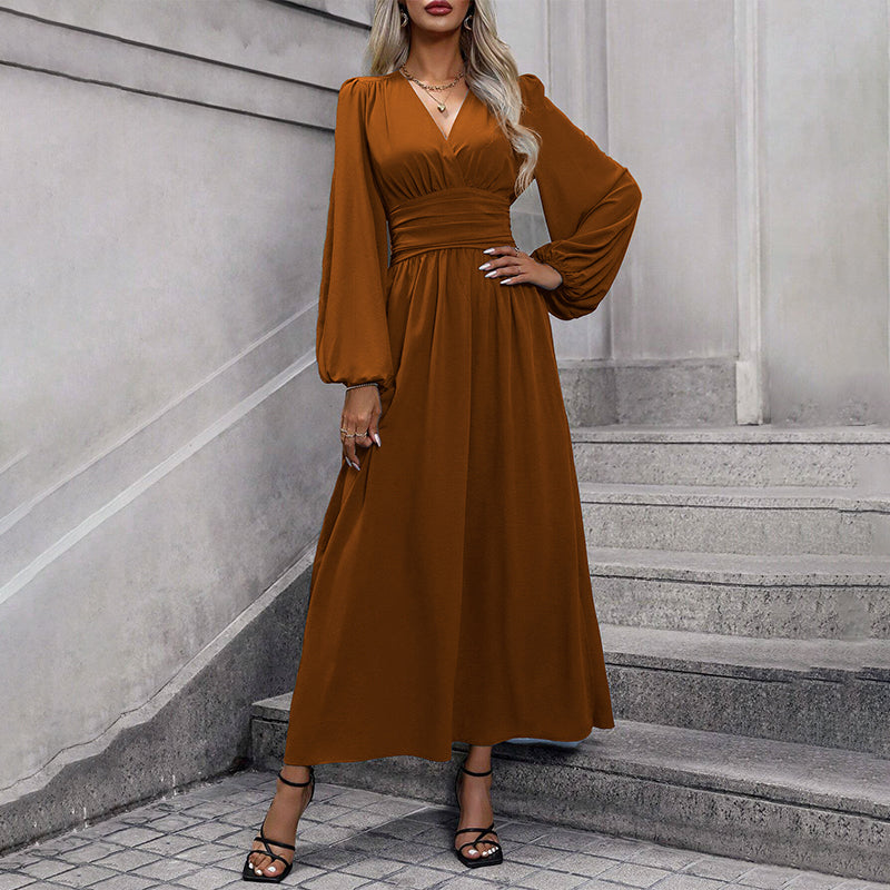 🌸 Maxikleid mit V-Ausschnitt & Schlitz – Leichter Stoff, fließender Fall & vielseitig kombinierbar – Ideal für warme Tage & festliche Anlässe versandfrei