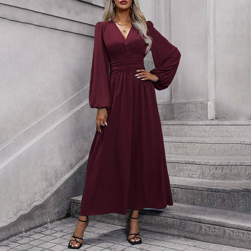 🌸 Maxikleid mit V-Ausschnitt & Schlitz – Leichter Stoff, fließender Fall & vielseitig kombinierbar – Ideal für warme Tage & festliche Anlässe versandfrei