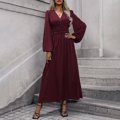 🌸 Maxikleid mit V-Ausschnitt & Schlitz – Leichter Stoff, fließender Fall & vielseitig kombinierbar – Ideal für warme Tage & festliche Anlässe versandfrei