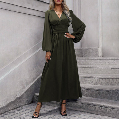 🌸 Maxikleid mit V-Ausschnitt & Schlitz – Leichter Stoff, fließender Fall & vielseitig kombinierbar – Ideal für warme Tage & festliche Anlässe versandfrei