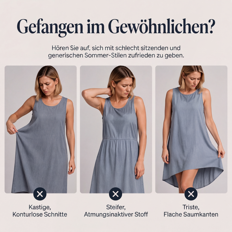 📢📢50%Rabatt!!!🎉✨Ärmelloses Jeanskleid für Damen mit asymmetrischem Saum