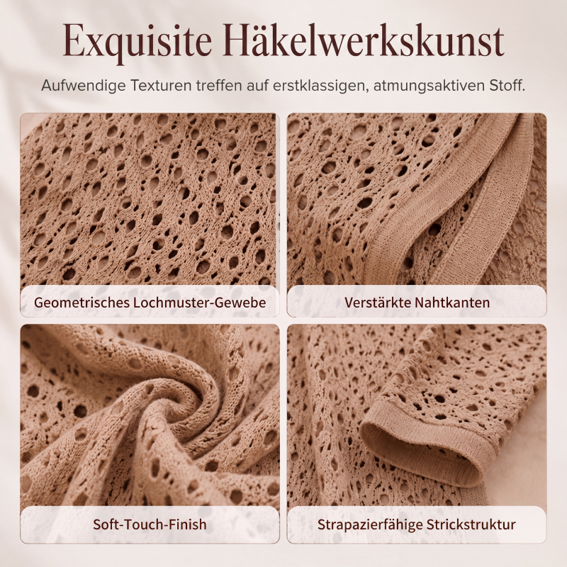 ⏰ Letzte Welle – Lager fast leer – 50% endet jederzeit！Leichtes Lochstrick-Cardigan für Damen, lässiger Stil